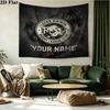 Custom Name Leeds Rhinos Printed Tapestry – Wall Hanging for Bedrooms, Dorms, and Home Decor