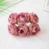 6PCSArtificial Flowers Silk Stamen Rose For Wedding Bridal Bouquet Decor Home Living Room Bonsai DIY Christmas Wreath Accessory