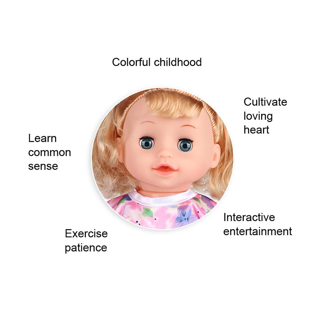 Baby Doll Toy Highly Simulation Children Educational Pretend Play Doll Toy with Sound EffectSY004-9