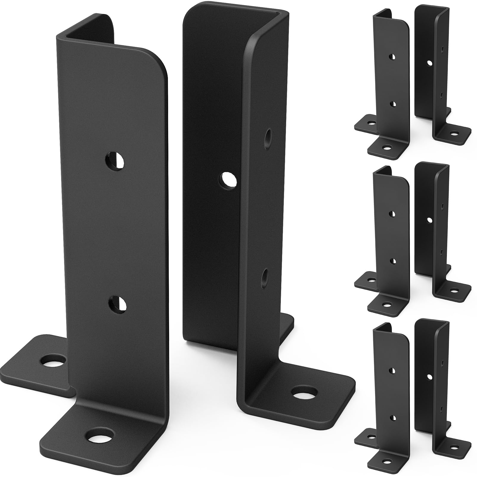 

8Pcs Gazebo Bracket Kit Post Base Connector for Pergola Fence Patio Adjustable Metal Support A