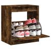 VidaXL Shoe Cabinet Smoked Oak 60x42x69 Cm Engineered Wood 839984