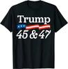 45 and 47 Trump 2024 Presidential Election Supporter Voters T-Shirt. Premium Cotton Short Sleeve O-Neck Unisex T Shirt New S-3XL