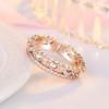Lindon Classic Copper Alloy Zircon Ring Ladies Jewelry Wedding Promise Party Gift