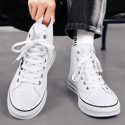 Módní pánské volnočasové boty Vysoké plátěné boty pro muže Šněrovací Nová móda Platforma Tenisky Pánské Tenisky Pánské Vulkanizované boty