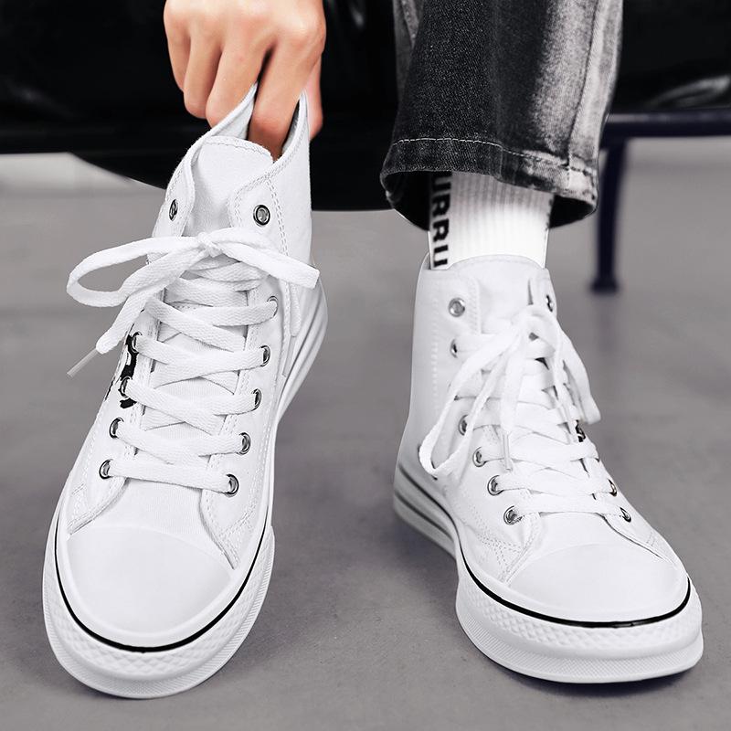 Fashion Men Casual Shoes High Top Canvas Shoes for Men Lace Up New Fashion Platform Tenis Men's Sneakers Male Vulcanize Shoes