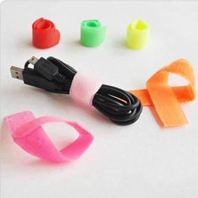 5Pcs Reusable Holder Winder Colorful Ribbons Wrap Cable Ties