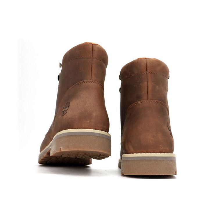 Timberland Men's Redwood Falls Waterproof Moc-Toe Boot Rust Full-Grain Leather A2EDRF13