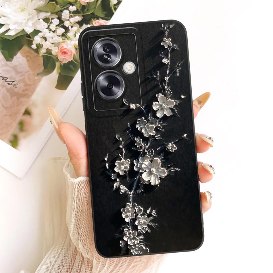 For OPPO A79 5G Cute Cat Flower Cartoon Phone Case For Oppo A79 CPH2553 CPH2557 Shockproof Soft Silicone Covers Bumper
