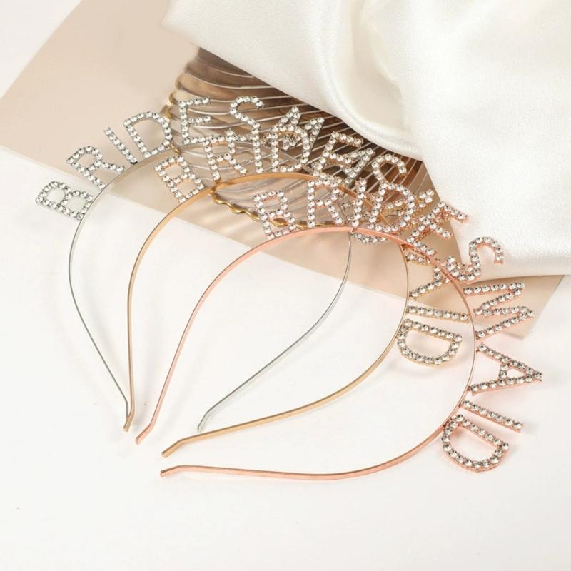 Sparkling Crystal Headpiece Bride to Be Crystal Tiaras for Pageant Proms Hair Jewelry with Elegant Rhinestones