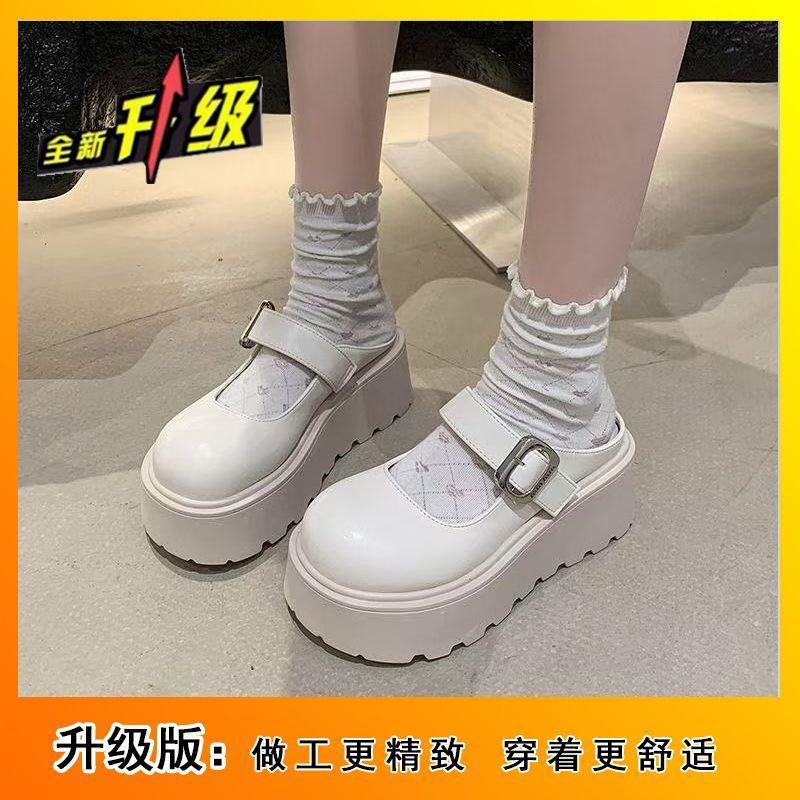 French Retro Versatile Bag Head Slippers Outer Wear 2025 Spring New Fashionable Small Height Increase Thick Bottom Half Slippers