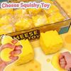 Square Cheese Shape Squeeze Stress Ball - Asmr Sensory Anti-Anxiety Fidget Toy Office Home Adhd  Decompression Toy Gift