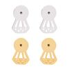 Set of 4 Secure Earring Backs Studs Diamonds Shape Locking Part Secure Locking Backing Earring Plugs for Delicate Ears