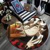 Cartoon Print Round Area Rug,Carpet Rug for Living Room Bedroom Sofa Playroom Decor,Non-slip Floor Mat