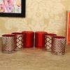 Set of 6 Glass Tealight Candle Holders Votive Christmas Decorations Items for Home Decor Table Top Restaurant Gift