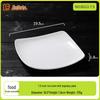 A5 Food Grade White Melamine Square Plate
