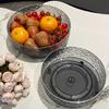 Rotating Snack Tray for Coffee Table 360-degree Spinning Fruit Nut Serving Platter Deep Edge Large Capacity Space-Saving Candy Holder
