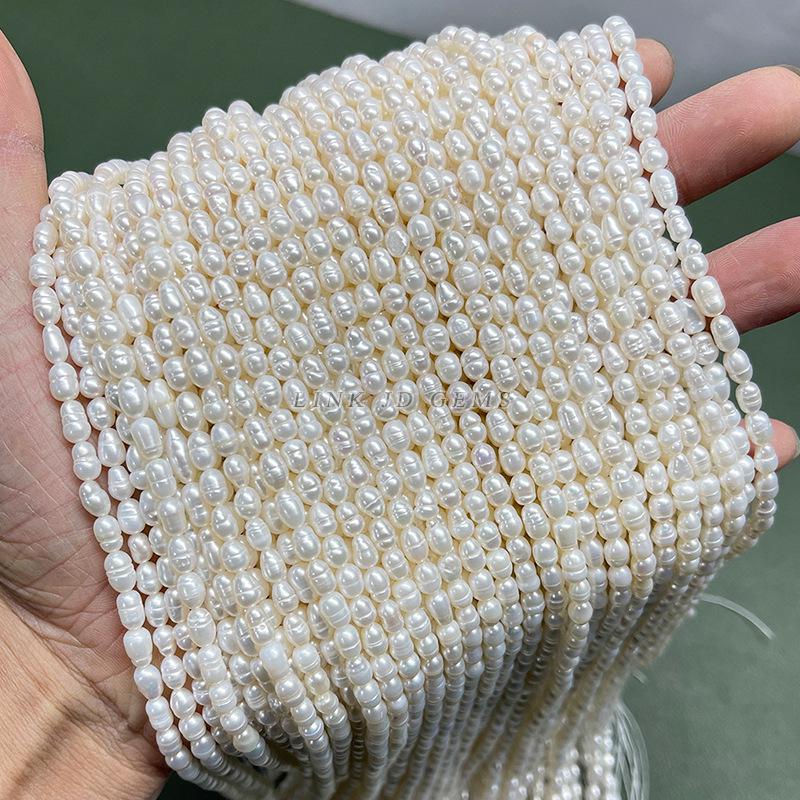4-5mm Natural Irregular Freshwater Pearl Beads for Handmade Necklaces and Jewelry DIY