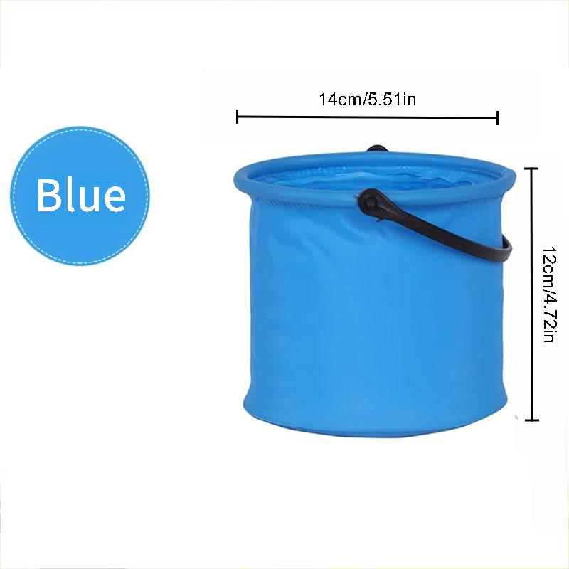 Single-pack Mini PVC Folding Bucket, Durable and Portable, Suitable for Beach, Camping, Picnics, Fishing, Painting—a Must-have for Garden Parties