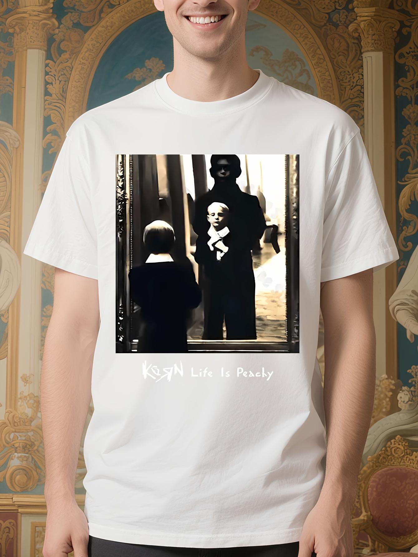 Korn Life Is Peachy Graphic Tshirt - Soft Cotton Crew Nec... S
