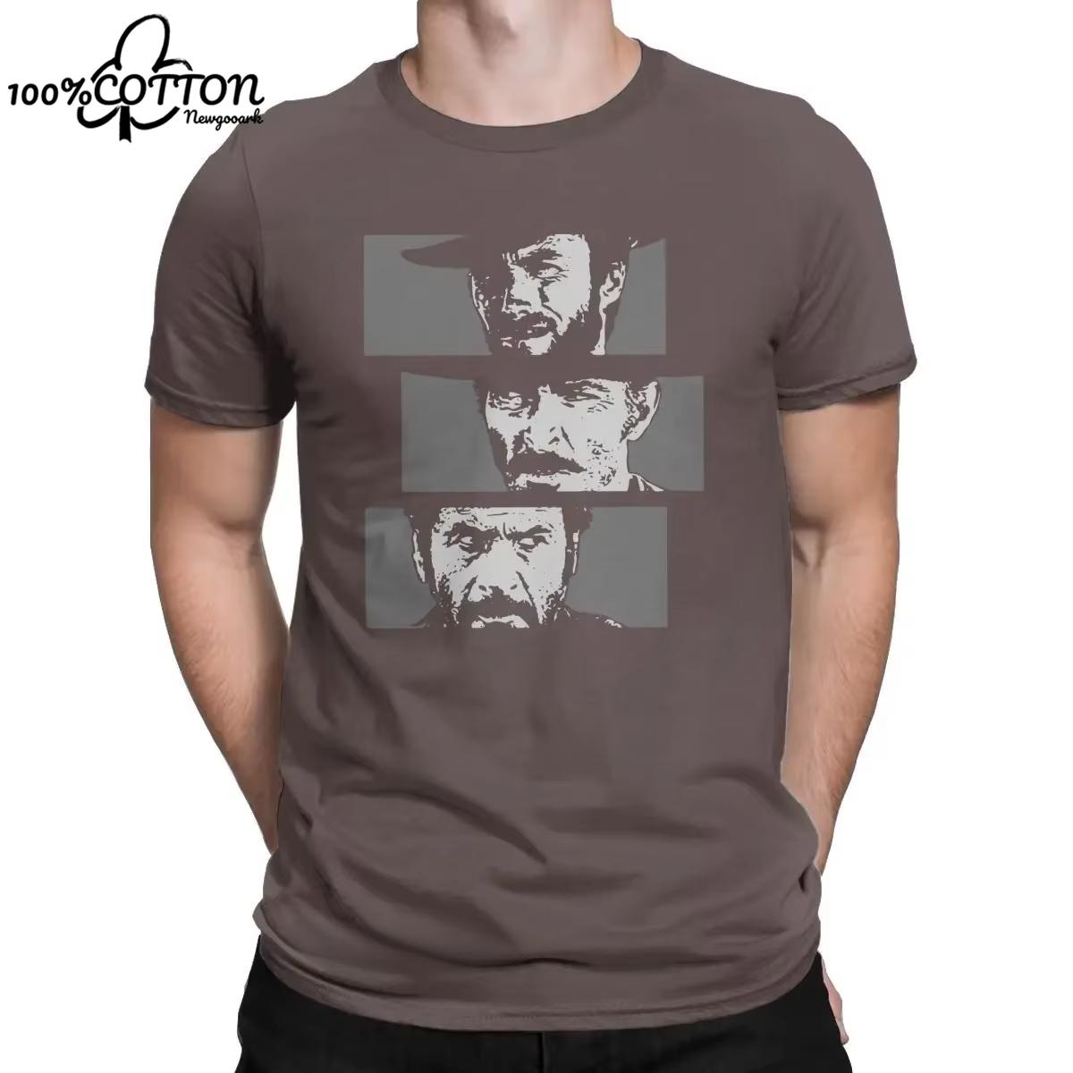 

LE The Good The Bad and The Ugly Tshirt Men Premium Cotton Leisure T-Shirts Clint Eastwood Tee Shirt Harajuku L