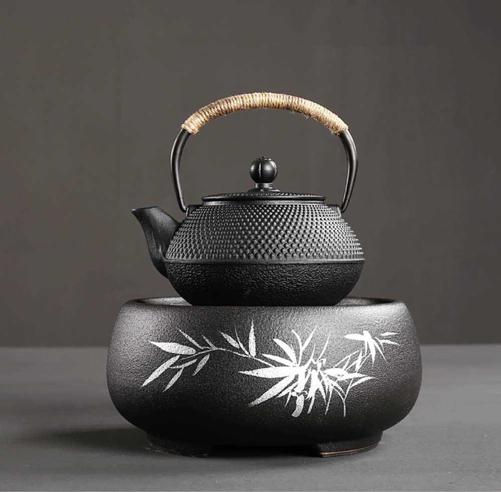 HwaGui Iron Teapot, 600ml, Induction Compatible, Direct Heat, Iron Kettle, Iron Supplement