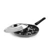 Non Stick 12 Cavity Appam Pan For Low Oil Cooking With Lid And Handle For Easy Use