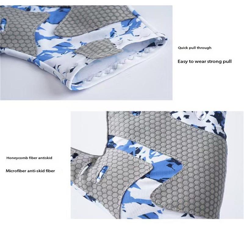 Men's Wear-Resistant Non-Slip Half-Finger Fishing Gloves, Breathable & Sweat-Absorbent for Outdoor Lure and Sea Fishing