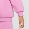 Nike Sportswear Club Fleece Comfortable Solid Color Embroidered Crew Neck Long Sleeve Magic Flamingo Youth Kids tops FD2923646