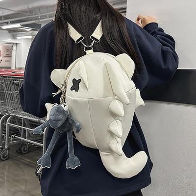 Dinosaurier Hai Kreativer Monster Rucksack Cartoon Rucksack für Männer und Frauen Neu Lustig und Personalisierte Studenten Schultaschen Trend