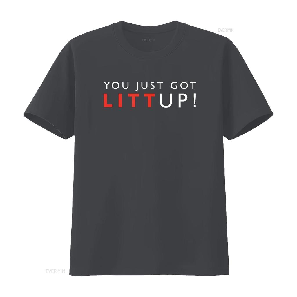 Suits You Just Got Litt Up T Shirt vintage Washed Unisex Soft Stretched homme Slightly Stylish graphic Versatile Casual