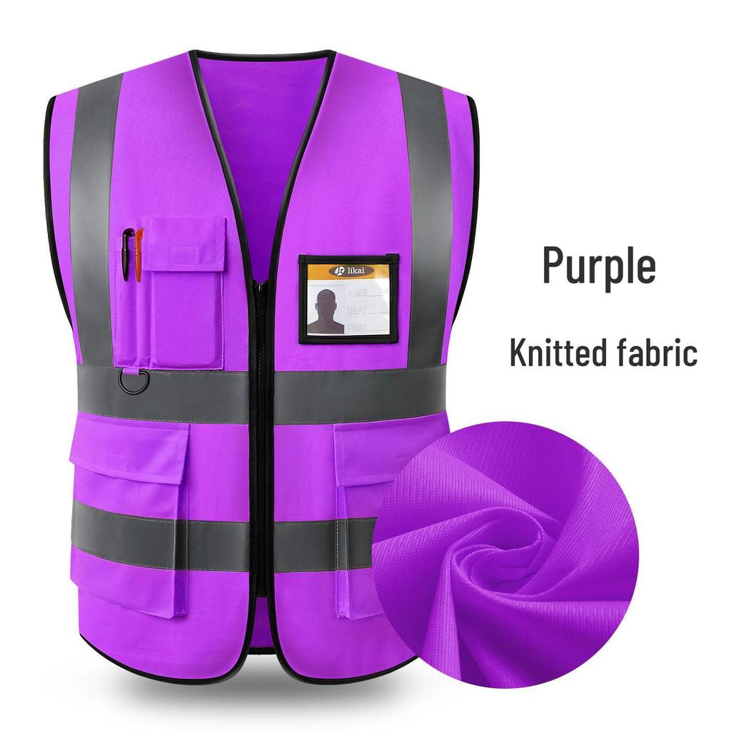 LIKA Reflective Multi-Pocket Safety Vest for Traffic, Construction, Sanitation, and Gardening