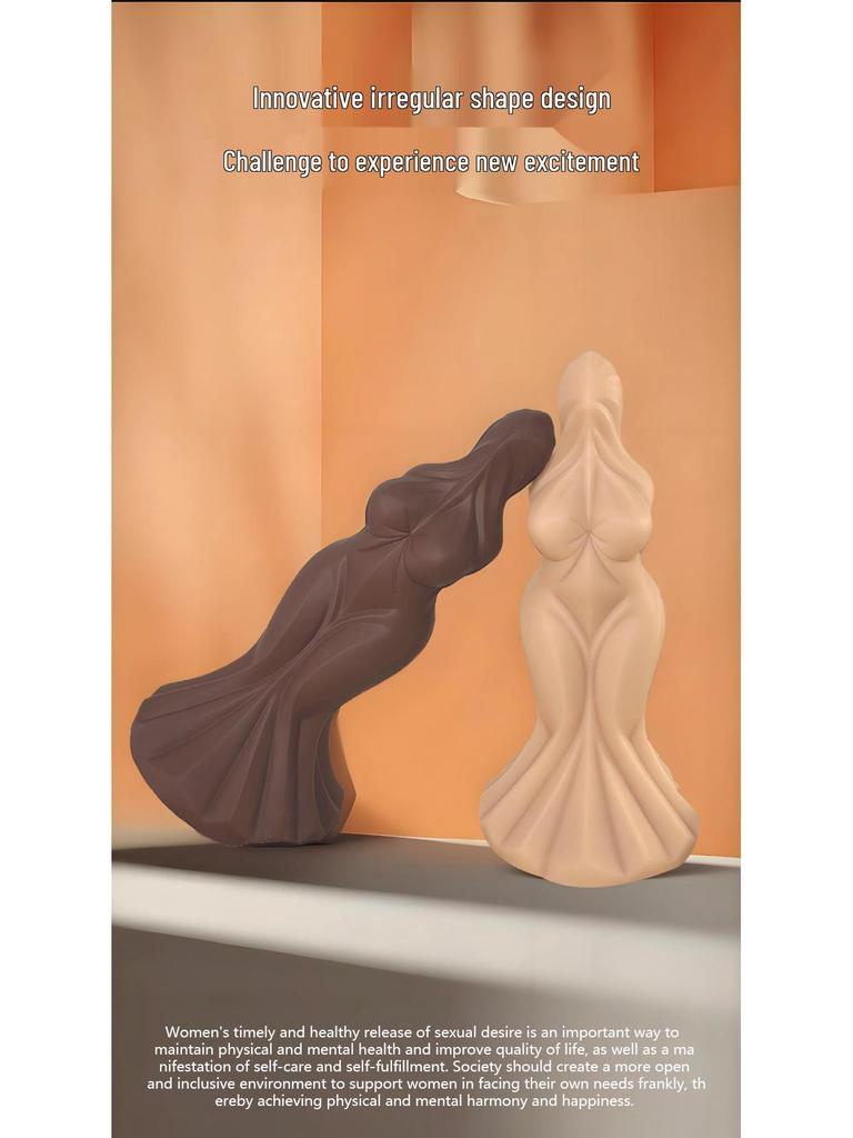 Unregelmäßig geformter Silikondildo - Stiller manueller weiblicher Masturbator