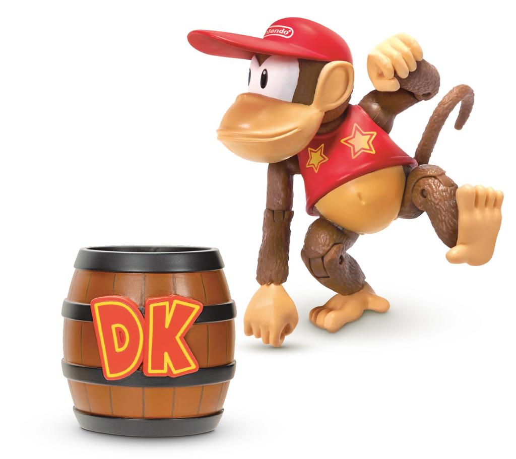 Sanei Boeki Super Mario Figure Collection Plus Diddy Kong with DK Barrel FCP-010