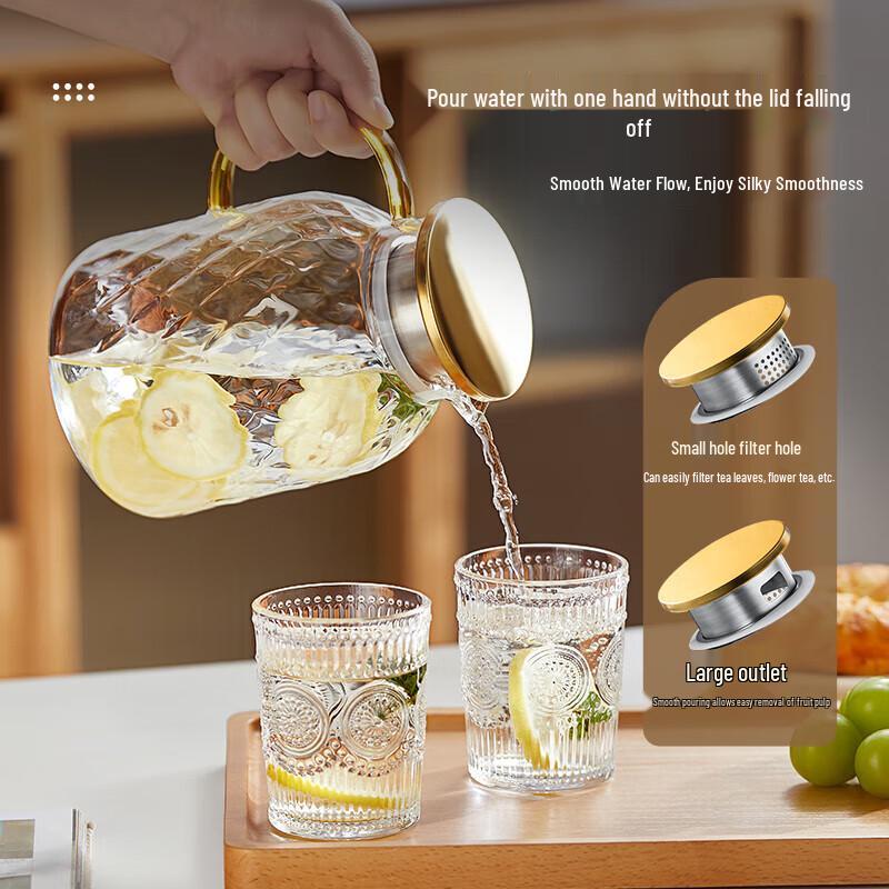 Bo Yi Duo 1.8L Borosilicate Glass Water Pitcher