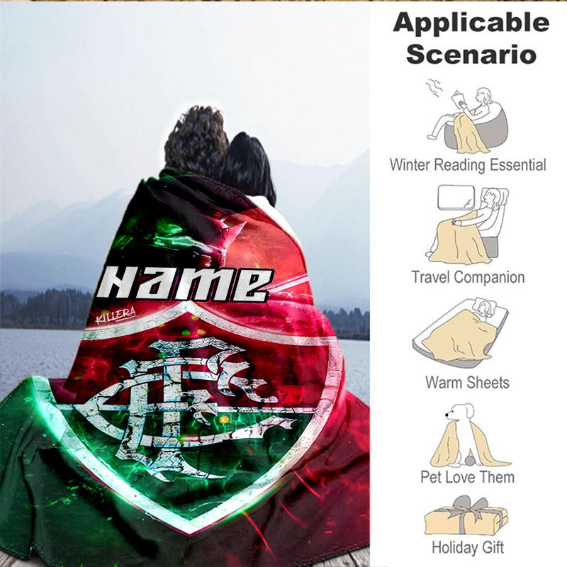 Custom Name Flamengo Team Crest Blanket Lightweight Ideal Bedding Blanket Perfect for Travel, Camping, Living Rooms, Sofas, Christmas gift