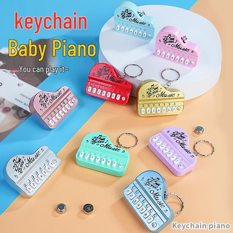 Creative Children's Mini Luminous Piano Keychain - Electronic Music Toy