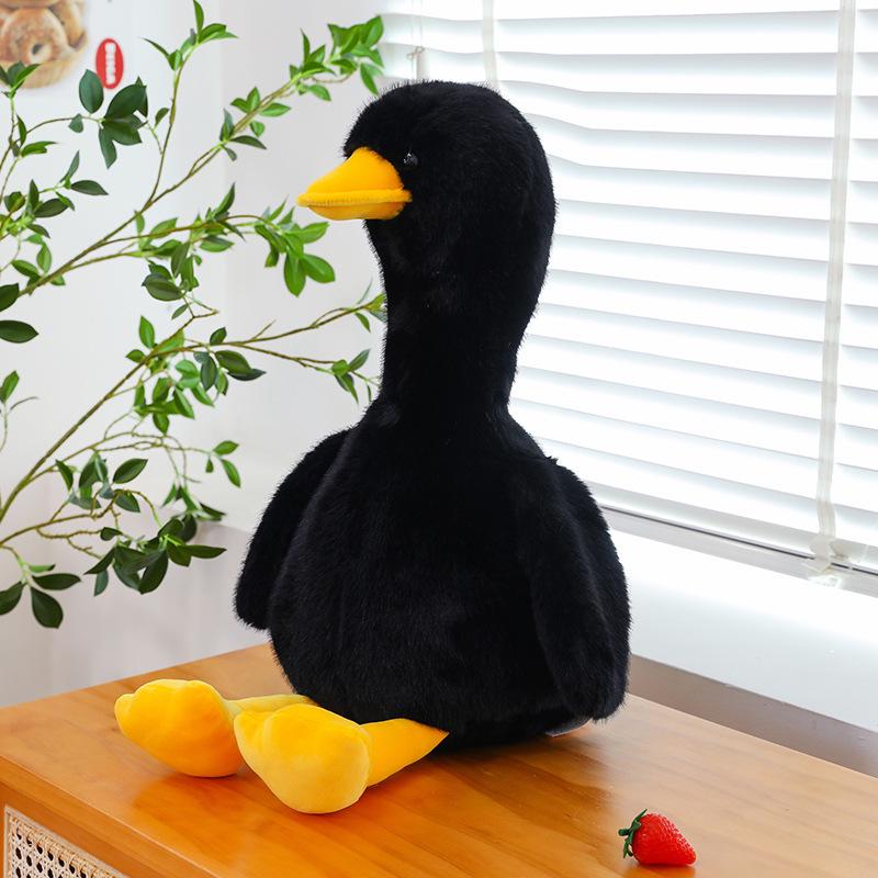 Adorable Yellow Duckling & Black Swan Plush Toy - Perfect for Kids' Birthdays