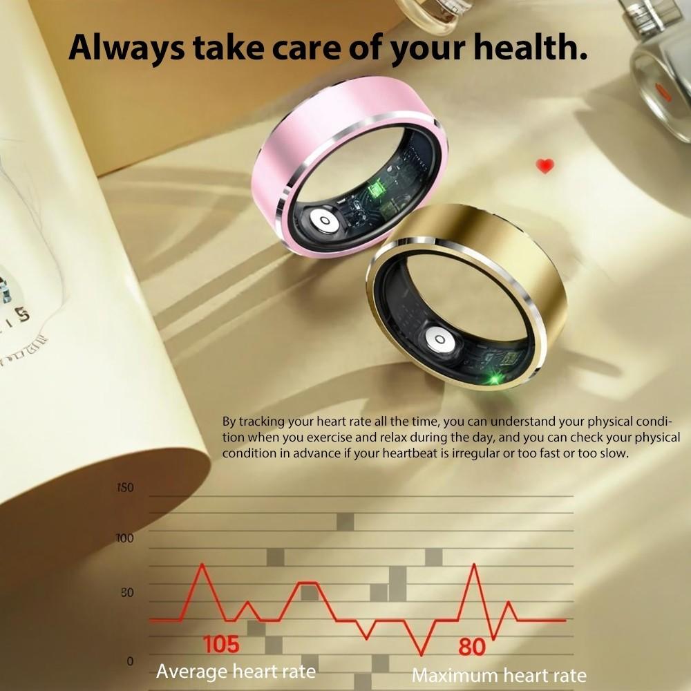 Fitness Tracking Smart Ring Multifunctional Waterproof Fitness Tracker Heart Rate Steps Monitoring Equipment