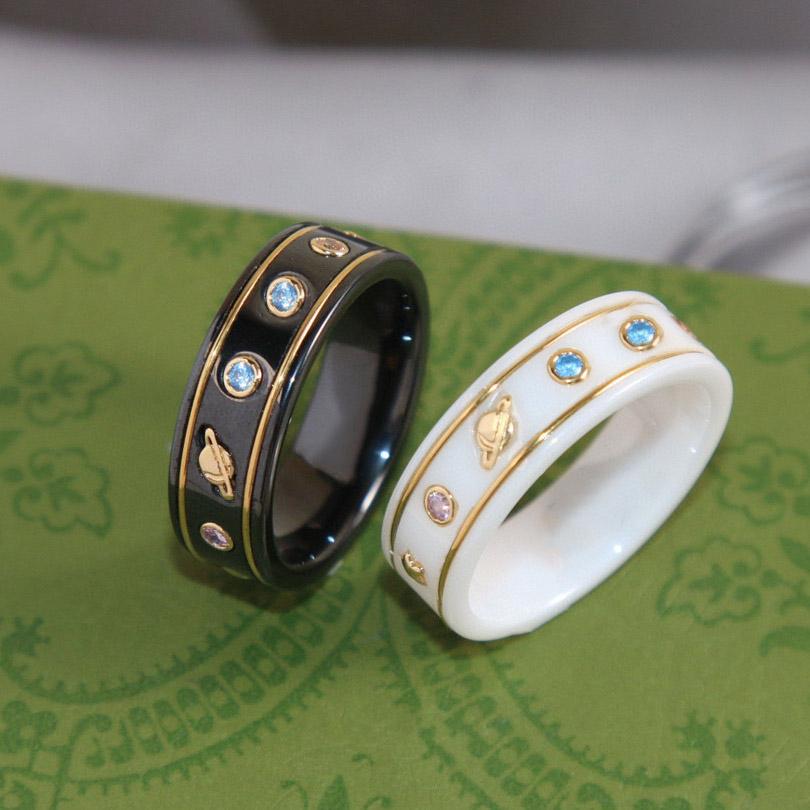 2023 New Popular Brand Vintage Women's Rings Luxury Jewelry for Women Designer Ring Fine Quality Fashion Classi Ceramic Rings