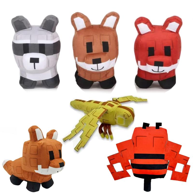 1Pc 25cm Grow a Garden Plush Toys Cute Raccoon Red Fox Dragonfly Plush Stuffed Soft Figure Toy Xmas Collection Gift