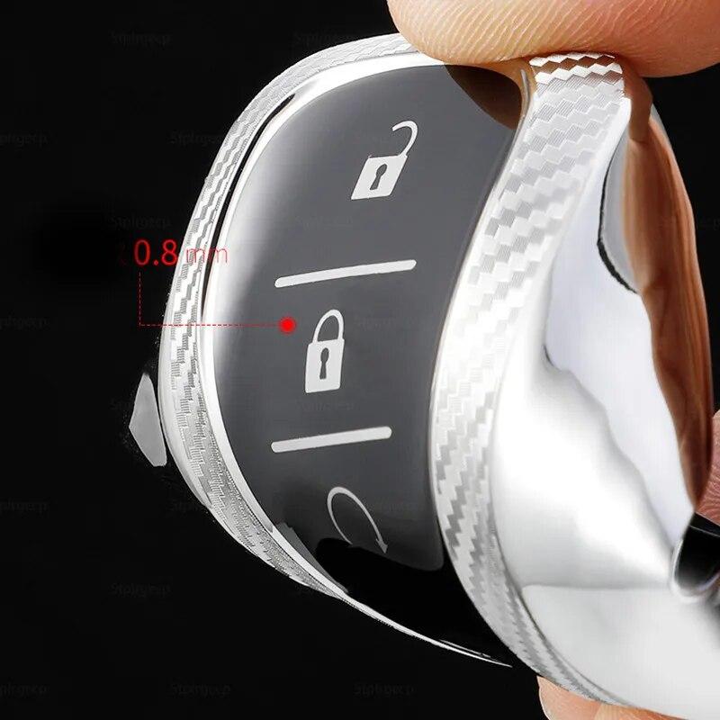 Husa pentru chei de mașină cu model de carbon TPU cu 4 butoane pentru Chevrolet Chevy Malibu Camaro Cruze Traverse Spark Equinox Sonic Volt Bolt