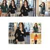Design Feeling Color Block Mock Two Piece T Shirt For Women With Stretch Cotton For Office Wear
