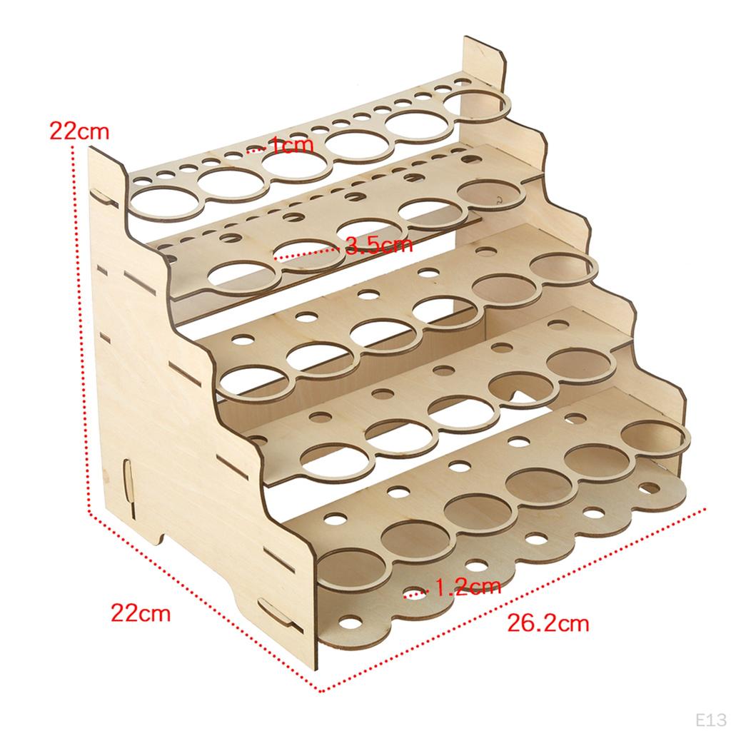 Craft Paint & Brush Organizer Rack, Holds Up To Bottles and Brushes ,