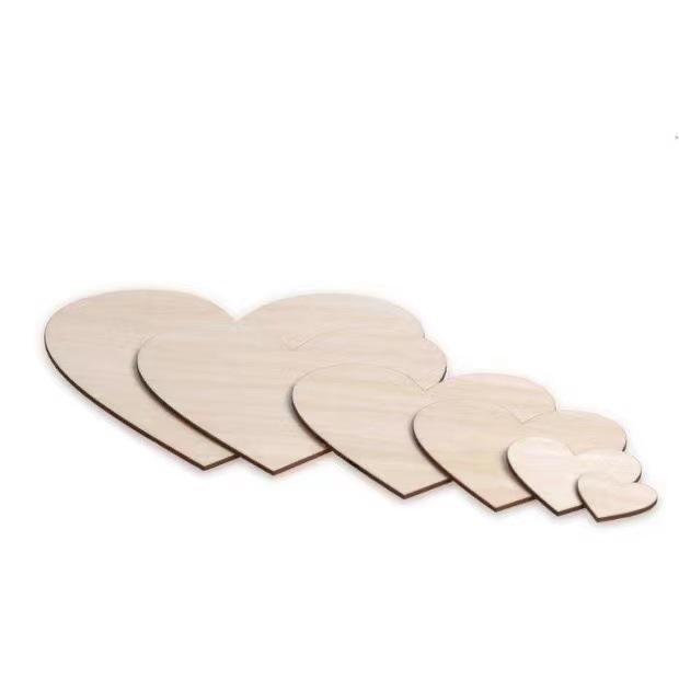 Fatias de Madeira DIY em Formato de Coração: Enfeites Pintados à Mão para Dia dos Namorados e Natal para Decoração Criativa