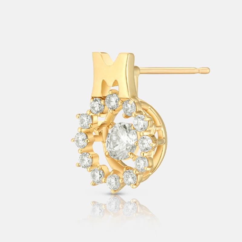 METROCITY JEWELRY Brilliot Silver Yellow Earrings A213SE0604YPA