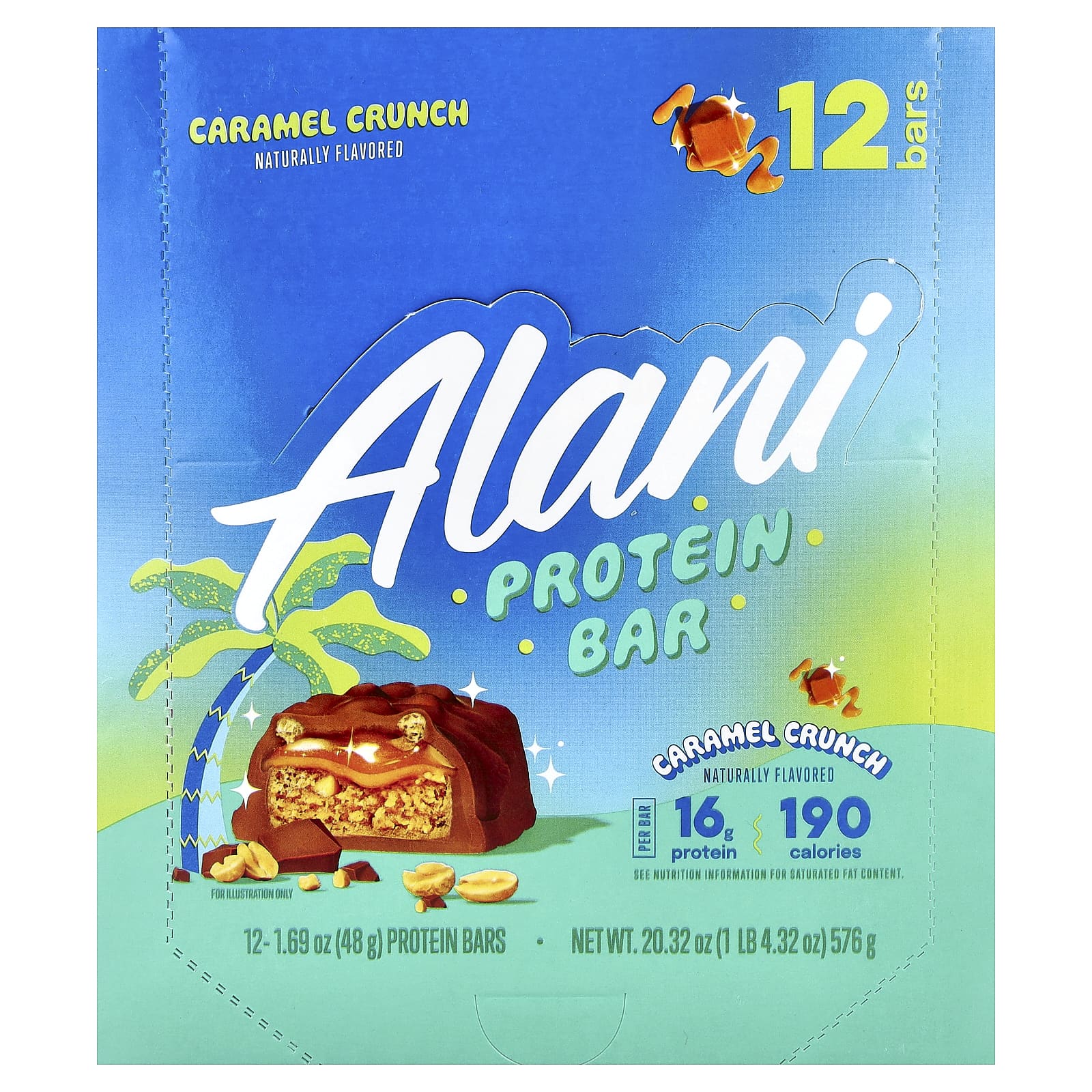 

Alani Nu Protein Bar, Caramel Crunch, 12 Bars, 48g (1.69oz) Each