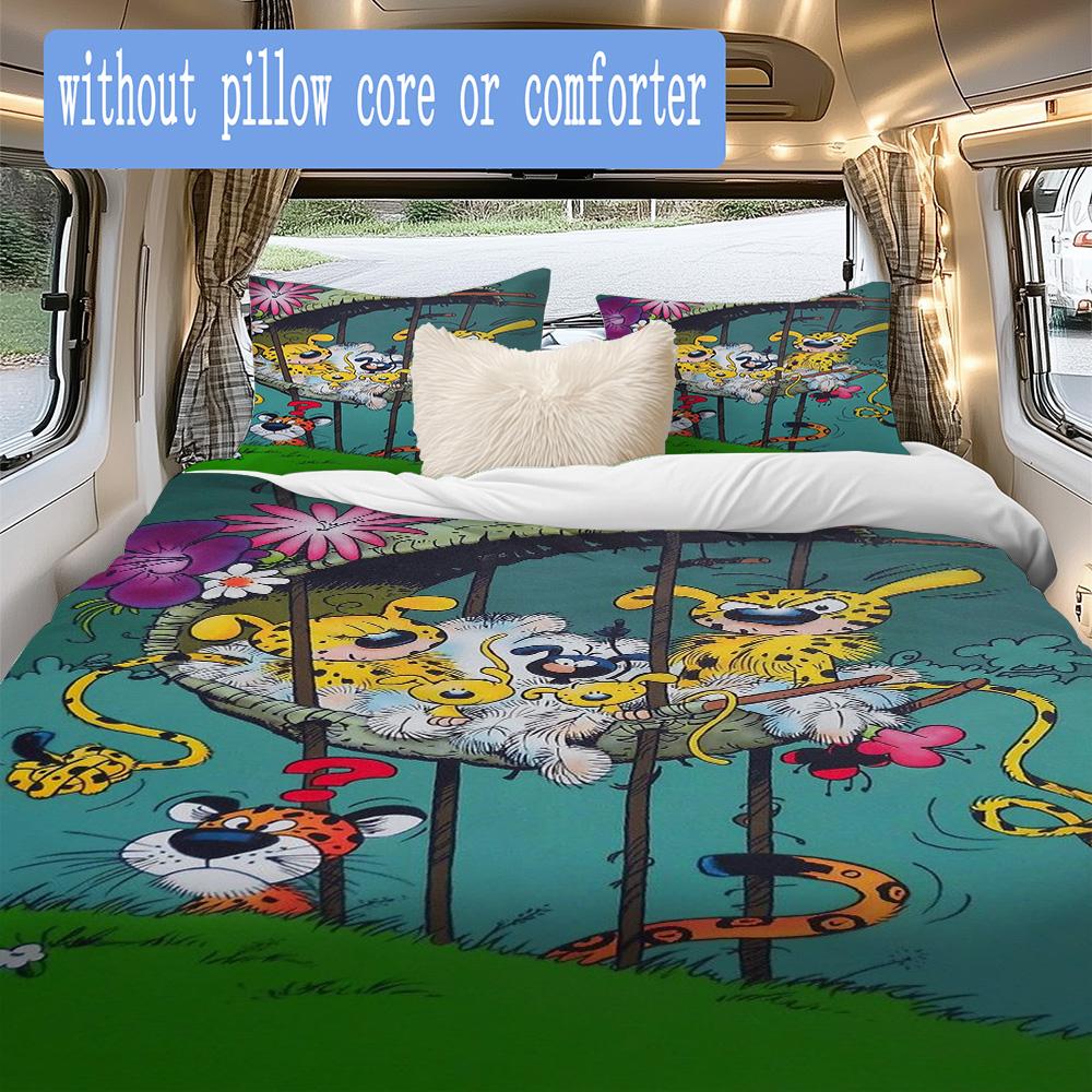 Marsupilami anime style Pattern Bedding,Quilt Set Quilt Cover Pillowcase Home Birthday Gift (1*duvet cover+2*pillowcase,without core)ZSJT0917309