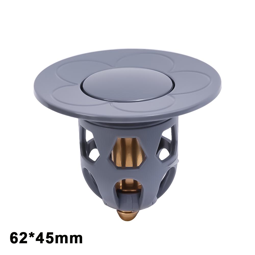 Drain Stopper Pop-Up Bounce Core Basin Drain Filter Bathroom Shower Sink Filter Plug Hair Catcher Strainer Hardware Accessories