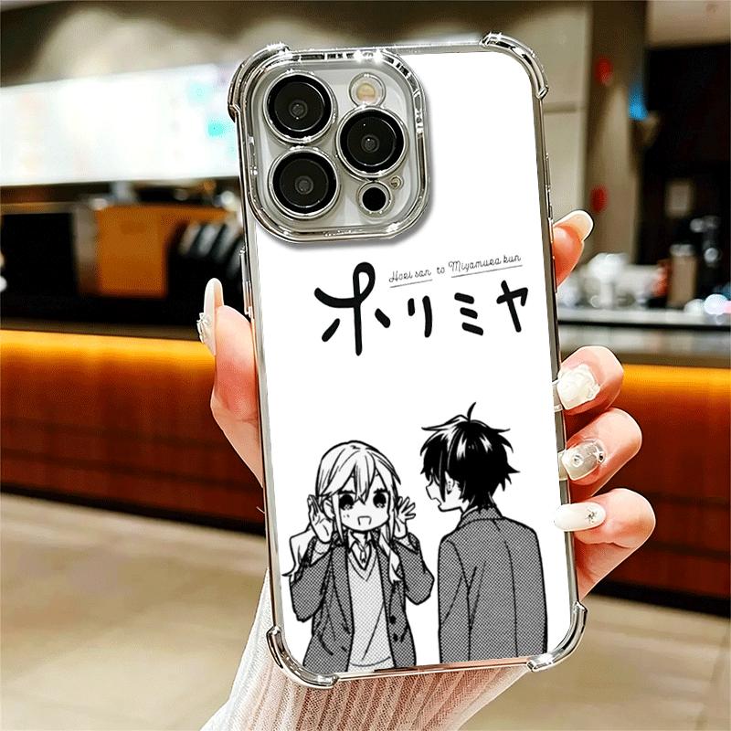 Anime Horimiya Soft Phone Case For iPhone 15 16 17 Air 14 Pro Max 16E Plus 13 12 Mini Plating Anti-Fall Fundas