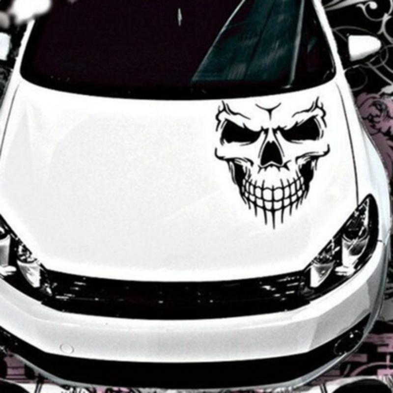 Reflective  Skull Car Stickers Styling Removable Waterproof Sticker